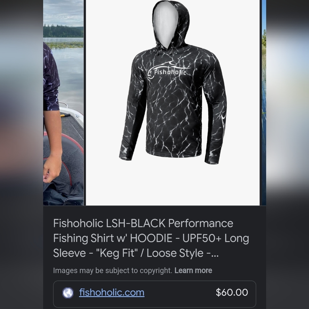 Fishoholic men's hooded fishing shirt